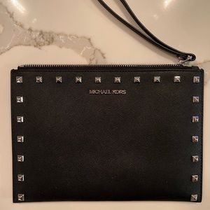 Michael Kors medium sized black wristlet